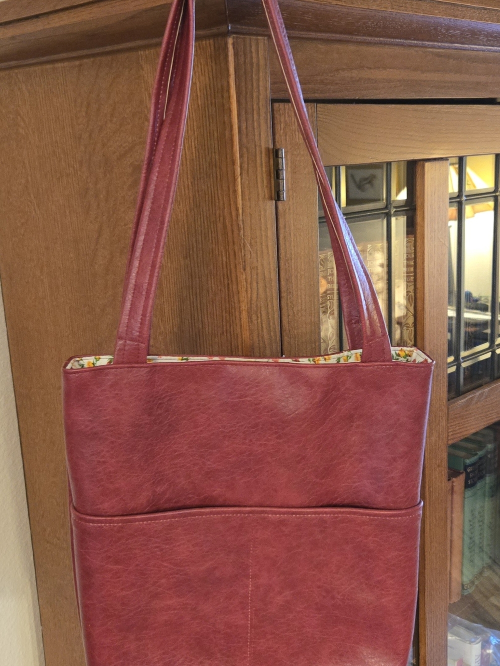 Women's Red Tote Bag - Classic Everyday Shoulder Bag